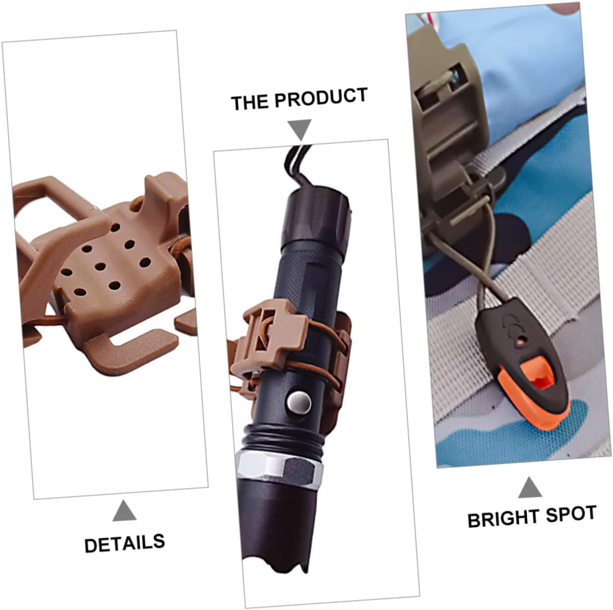 Mikikit Back Hanger Webbing Whistle Camping Buckle Rucksack Bag Clips Webbing Clip Outdoor Gear Clip Walking