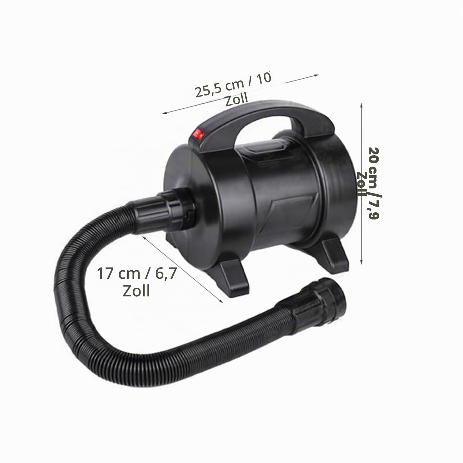 Kavolet 1600W Elektrische Pumpe, Tragbare Luftmatratze Pumpe Schnelles Aufblasen Elektrische Luftpumpe Inflator Deflator mit 2 Düsen für Schlauchboot, Surfbrett, Stand-Up-Paddle-Board, Luftmatratze