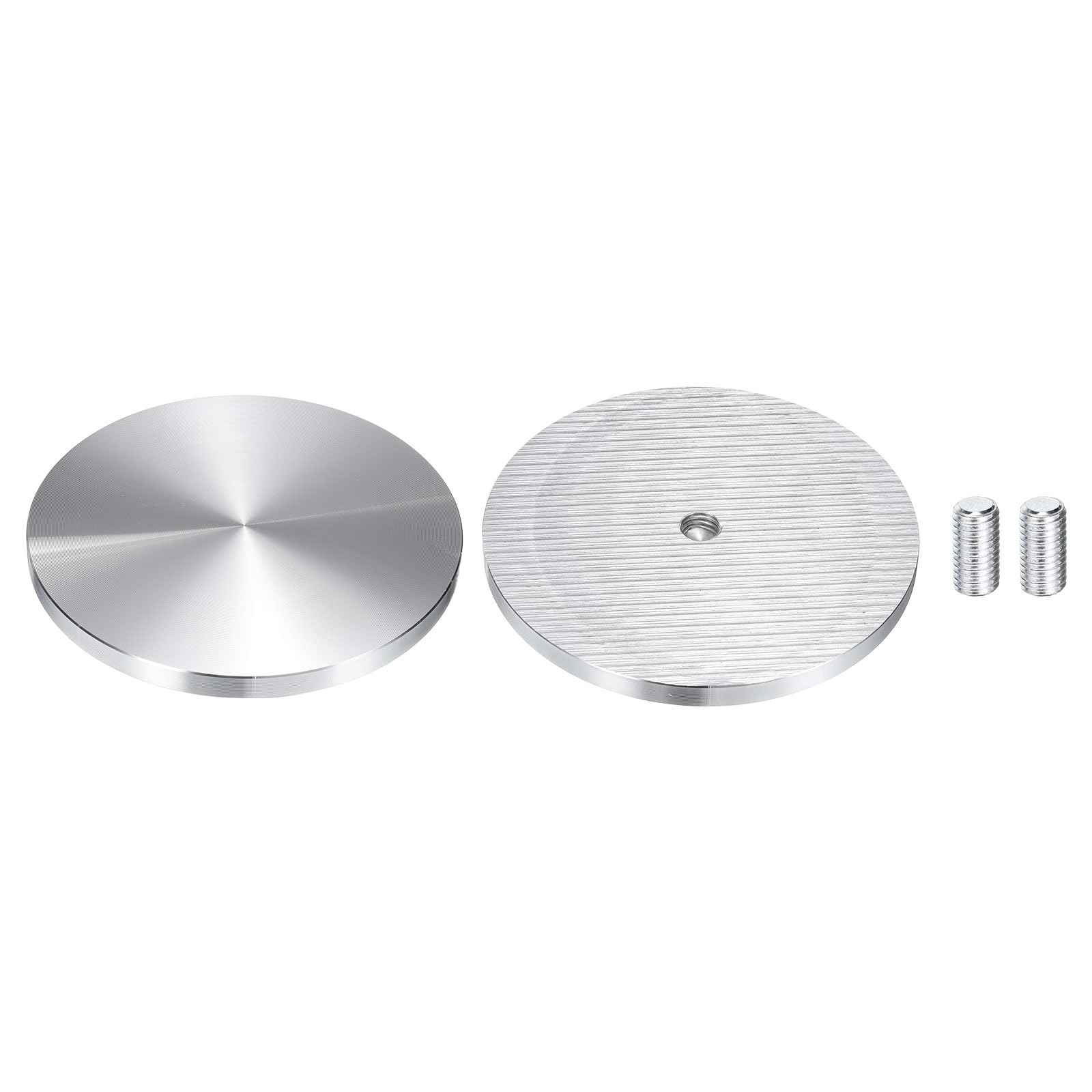 Disco circular de aluminio pulido de 100 mm con adaptador M10 para acabados de alta gama