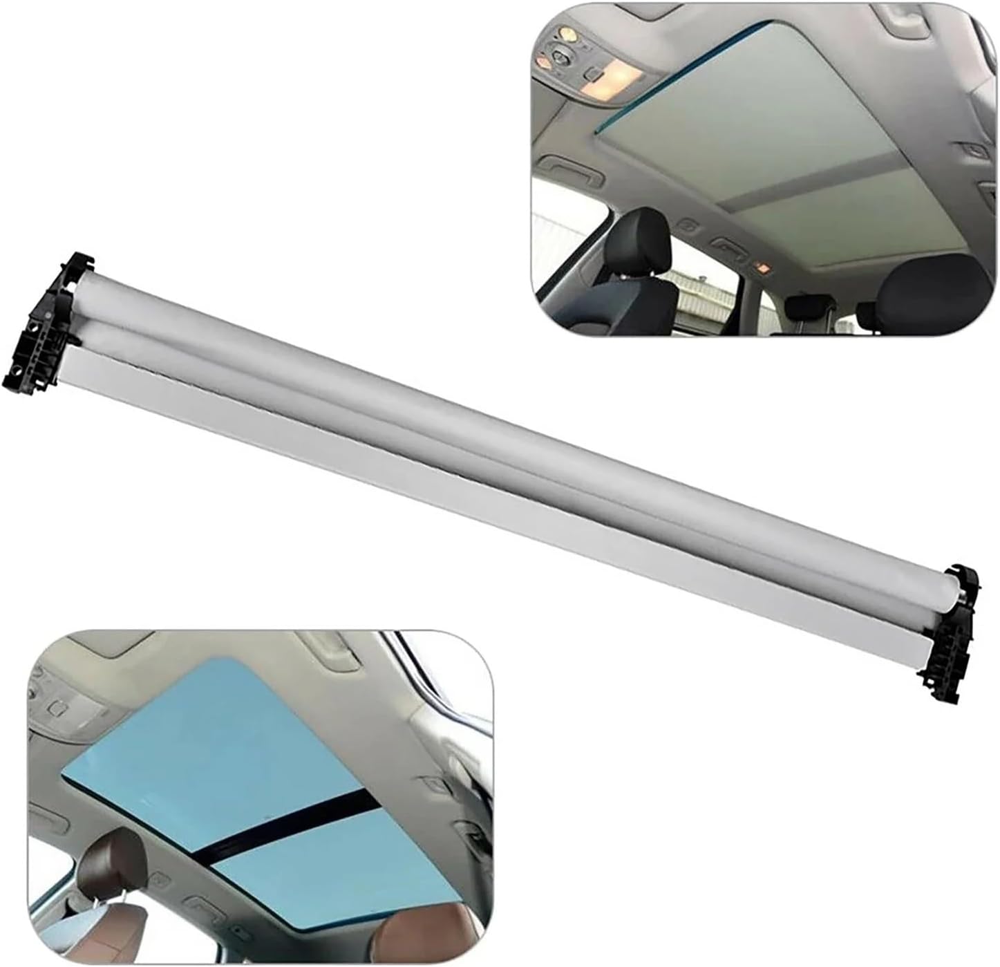 Car Panoramic Sunroof Sunshade Compatible for BMW X1 X2 F45 F46 F48 F49 2016-2018 Sunroof Visor 54107391798 54107391797 54107391796(Black)