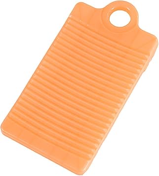 Daycount Mini Plastic Washboard Washing Board Shirts Cleaning Laundry Board for Kid Clothes Underwear Beige