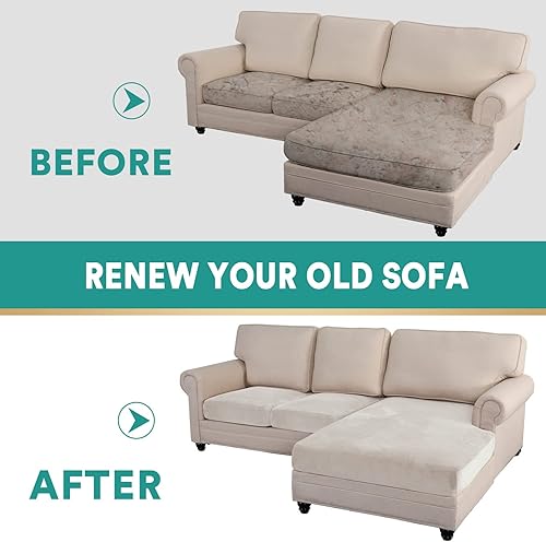 Miniatura 5 de cjc Fundas de terciopelo para sofá, fundas elásticas universales, fundas de sofá antideslizantes en forma de L, funda de sofá para sofá de 3