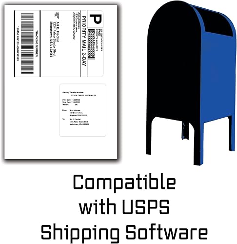 Miniatura 5 de Blank Labels Etiquetas de envío con etiquetas de recibo despegables, inyección de tinta y láser garantizado, tamaño de etiqueta de 6-1316 x 4-34