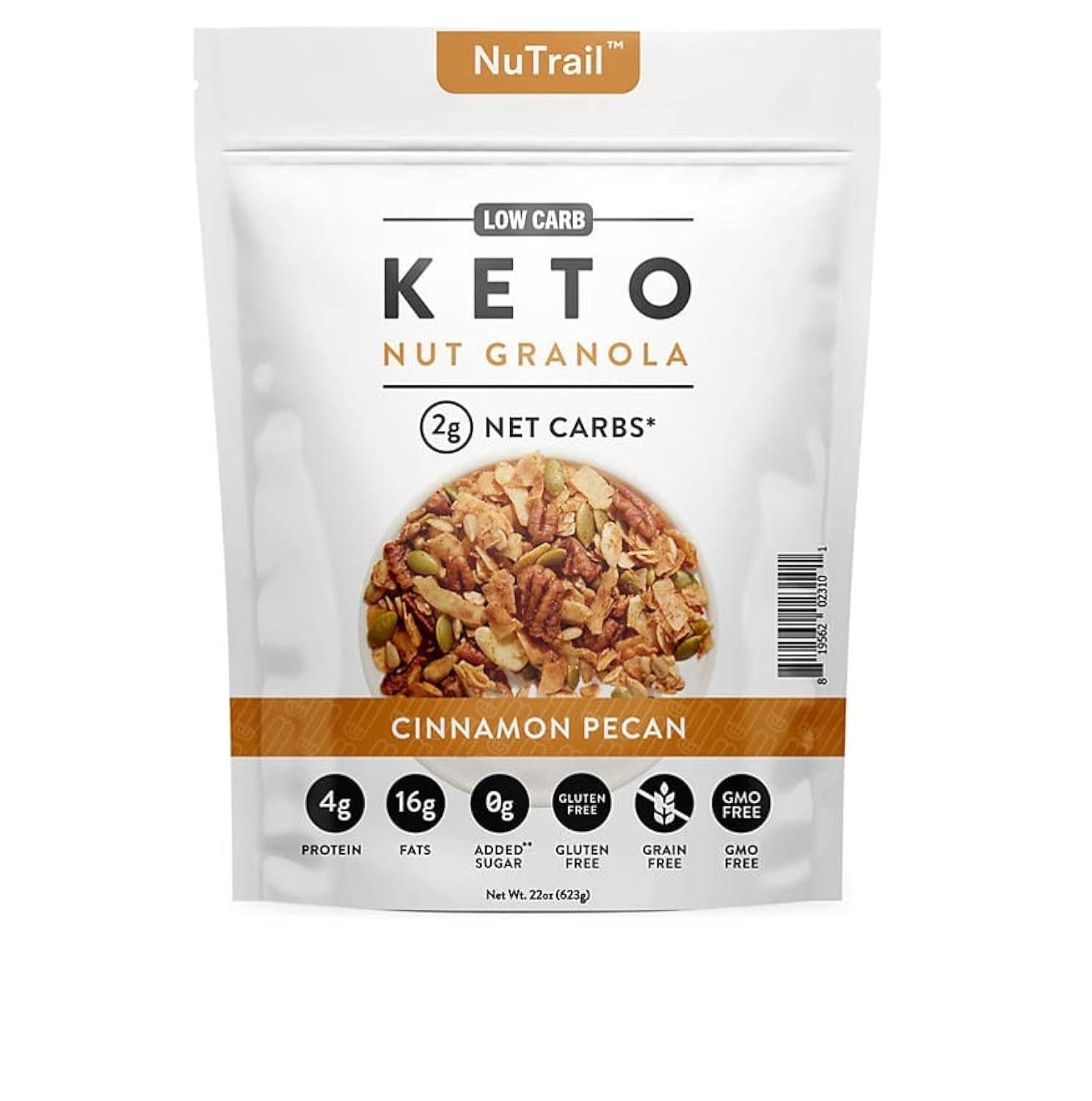 NuTrail Granola keto orzech niskowęglowodanowy, pekan cynamonowy (623.7 g.)