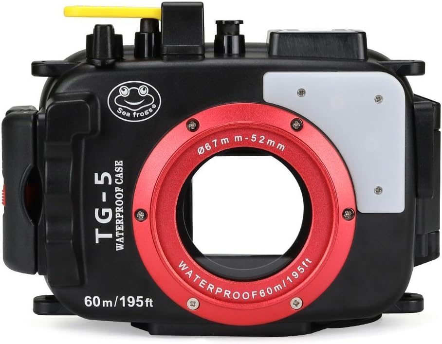 Seafrog WPC-TG5 Waterproof housing case Underwater Diving 195FT/60M Works for Olympus TG-5 Cameras
