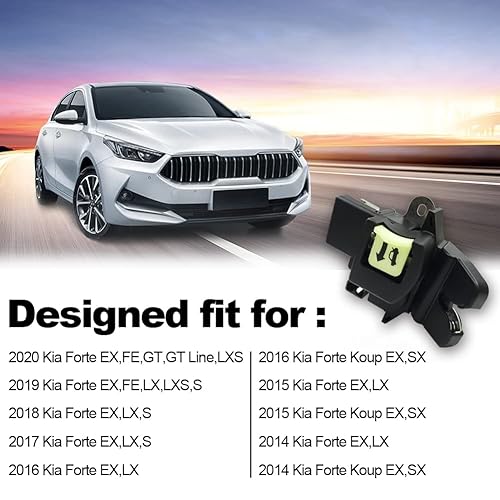 Miniatura 6 de Actuador de bloqueo del pestillo del maletero, reemplazo para Kia Forte 2014-2020 con motor L4 de 1.6 1.8 y 2.0 litros, reemplaza a OE 81230-A7030