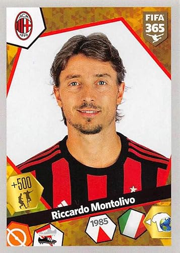 2017-18 Panini FIFA 365 Stickers Europe Soccer #E51 Riccardo Montolivo AC Milan Official Smaller Than Trading Card Sized Album Sticker in Raw (NM or