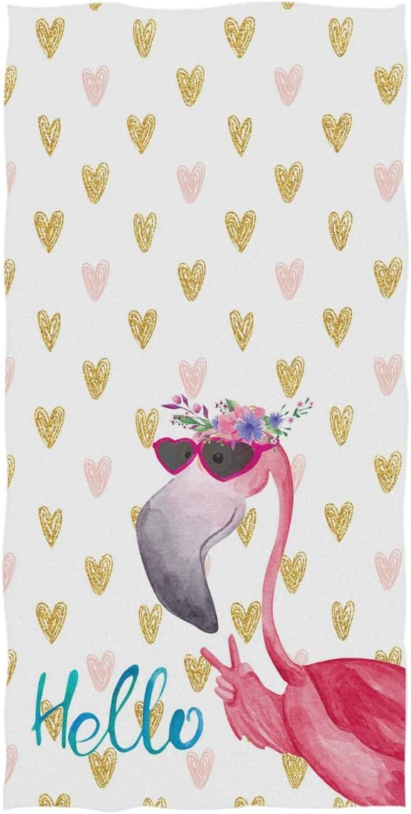 Amazon.com: senya Pink Flamingo Hand Towel Ultra Soft Luxury Towels for