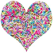 EHOPE 50g Fake Sprinkles Resin Sprinkles Fake Candy Sprinkles Clay Sprinkles Polymer Sprinkles Polymer Clay Slices for Nail Art DIY Crafts Cake Phone CaseLong Blue Sugar granules-10
