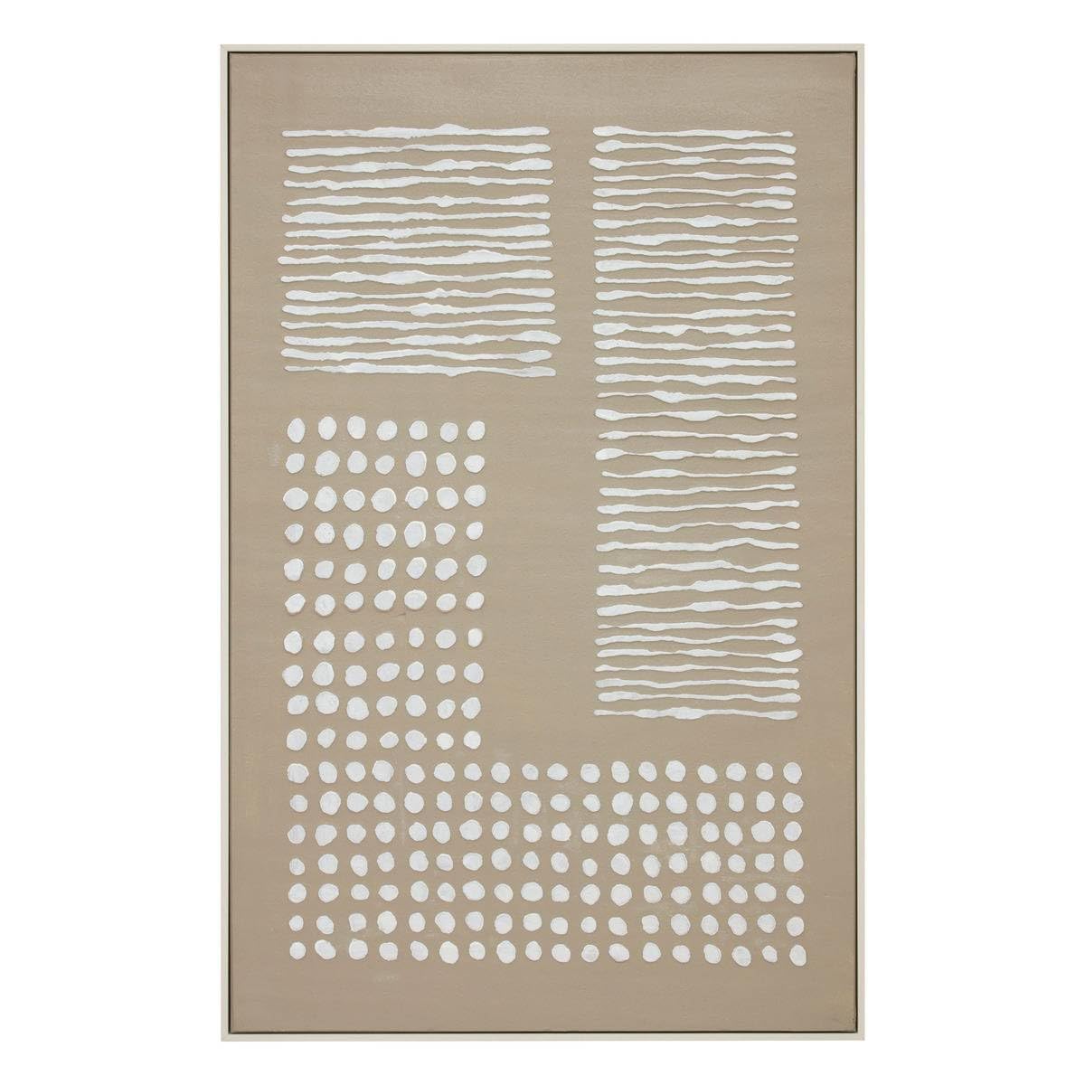 Atmosphera - Toile Peinte encadrée Farhan Beige Moyen 116x75cm