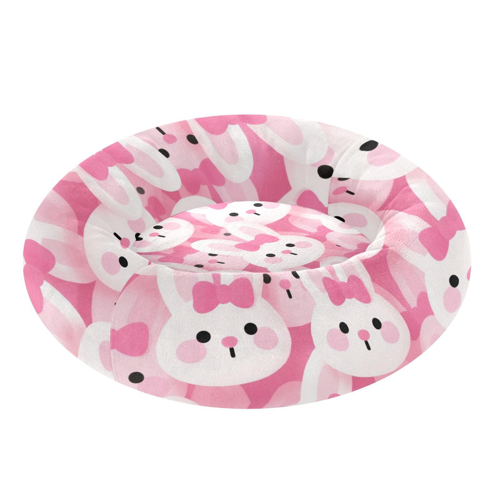 Lit pour chien de petite taille rose lapin panier douillet