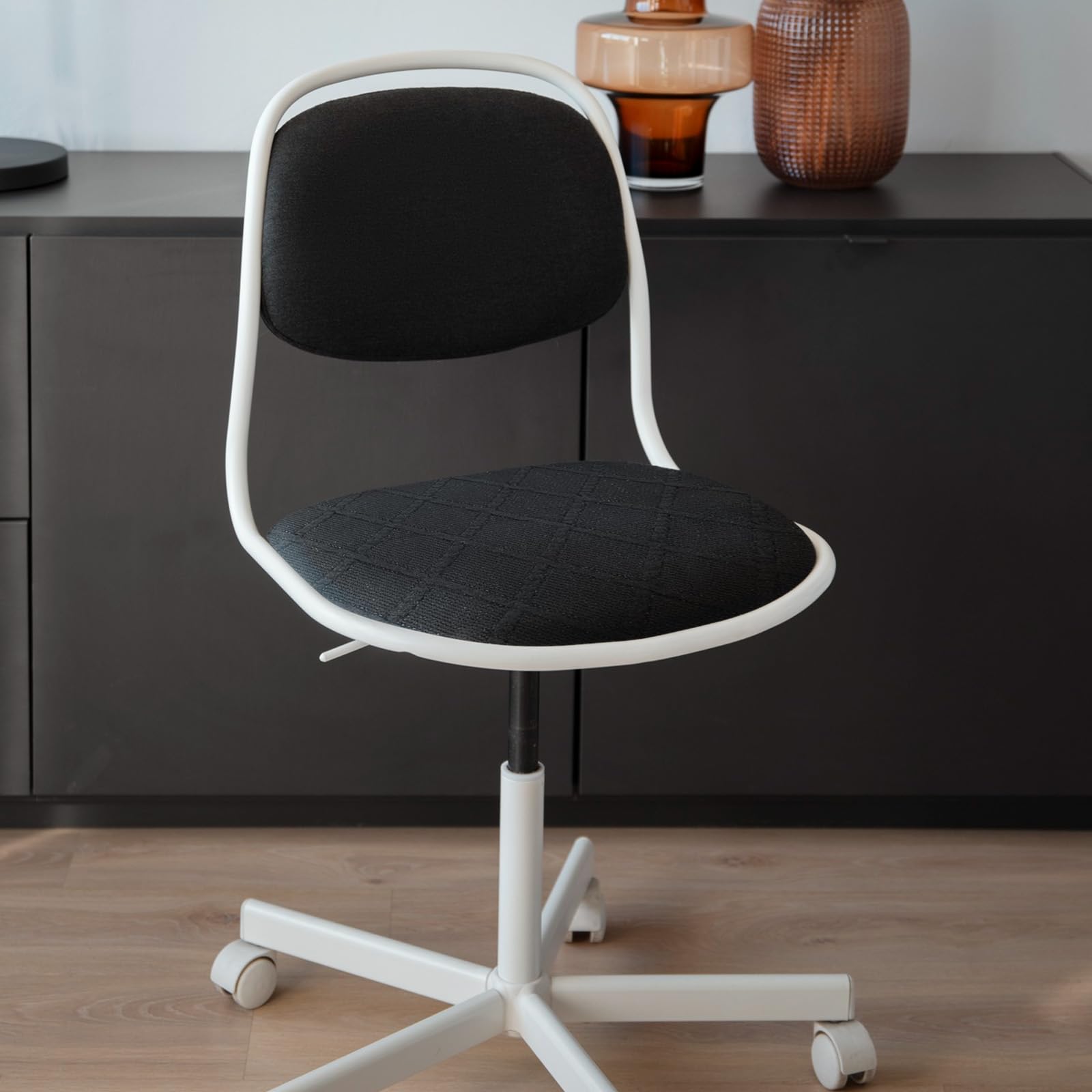 Housse De Siège De Chaise Extensible – Tissu Polyester élastique – Diamètre élastique 38-53 Cm – Lavable Machine – Pour Chaise De Bureau, Cuisine, Salle à Manger