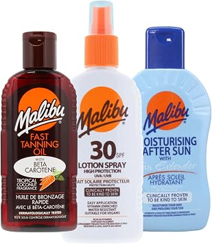 Malibu Sun Beach Bronze Essentials Trio, SPF30