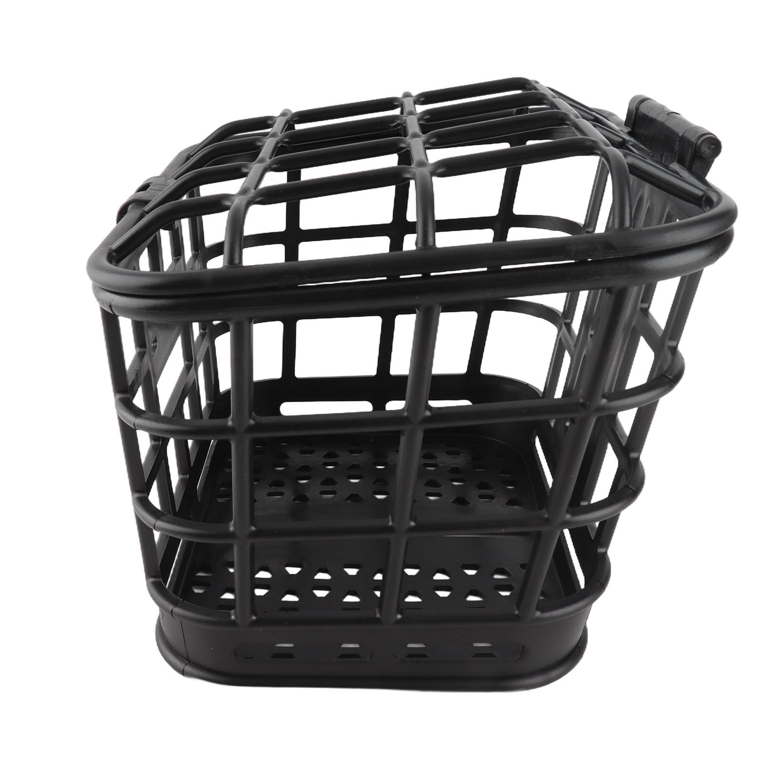 Keenso Cestino Anteriore per Bici, Cestino in Plastica Rimovibile per PC con Coperchio, Grande Capacità 28 X 22 X 23 Cm, Portaoggetti Frontale di Facile Installazione per Pendolari di Bici