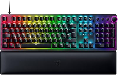 Razer Huntsman V2 (Purple Switch) Optical Gaming Keyboard with Near Zero Input Latency (Optical Click Switches, Doubleshot PBT Keys, Ergonomic Wrist Rest) Layout