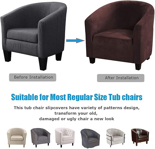 Miniatura 3 de Fundas de terciopelo para sillas de bañera, fundas de sillones, fundas de sofá de lujo de alta elasticidad, fundas de felpa de elastano, protector