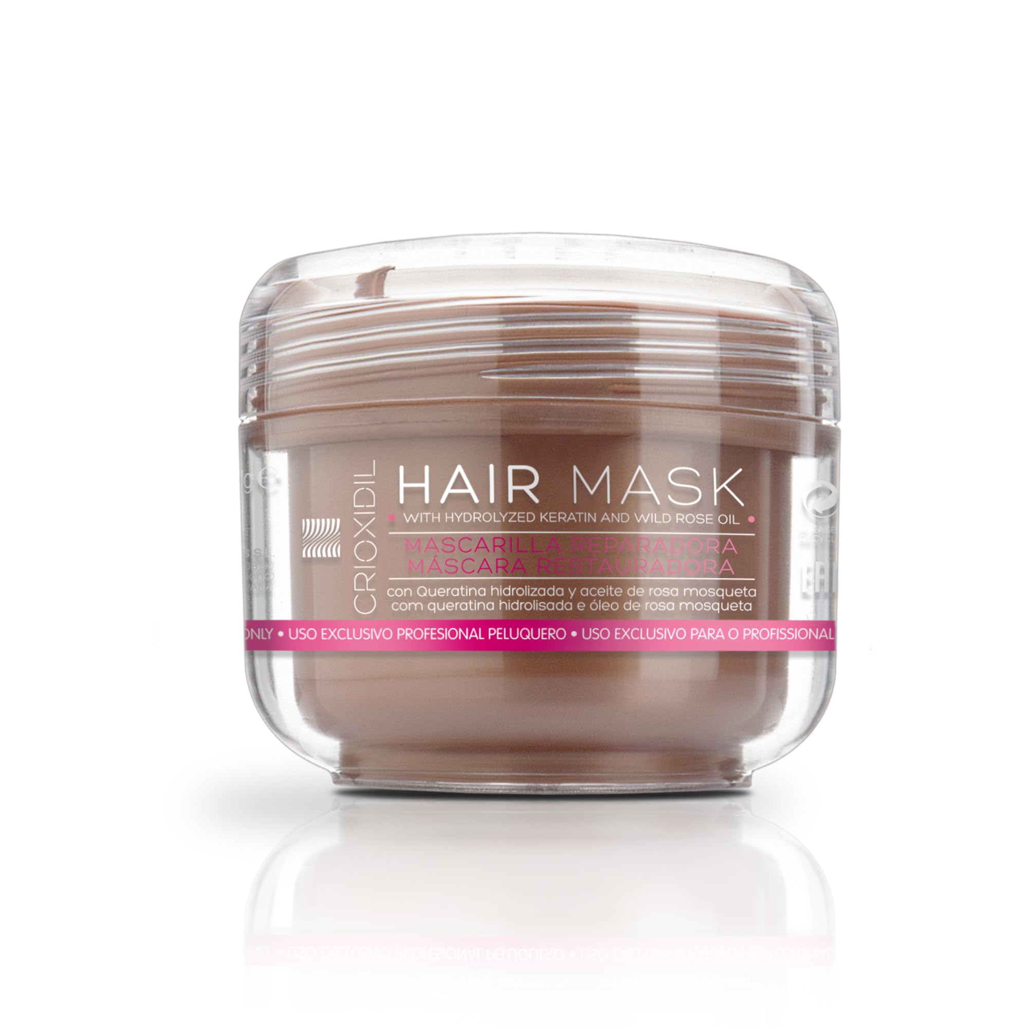 Crioxidil - Repairing Hair Mask - 200 ml - for Dry and Damaged Hair - with Hydrolyzed Keratin and Rosehip Oil - Repairs Hair Fiber - Regenerates the Scalp’s Dermis