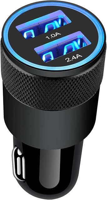 Car Charger, AILKIN 3.4A Dual Port USB Car Charger, Fast Car Adapter for iPhone 12/12Mini/12 Pro/11/SE 2020/XS/XR/X/8, Samsung Galaxy S21/S20/S10/S9/S8, Huawei