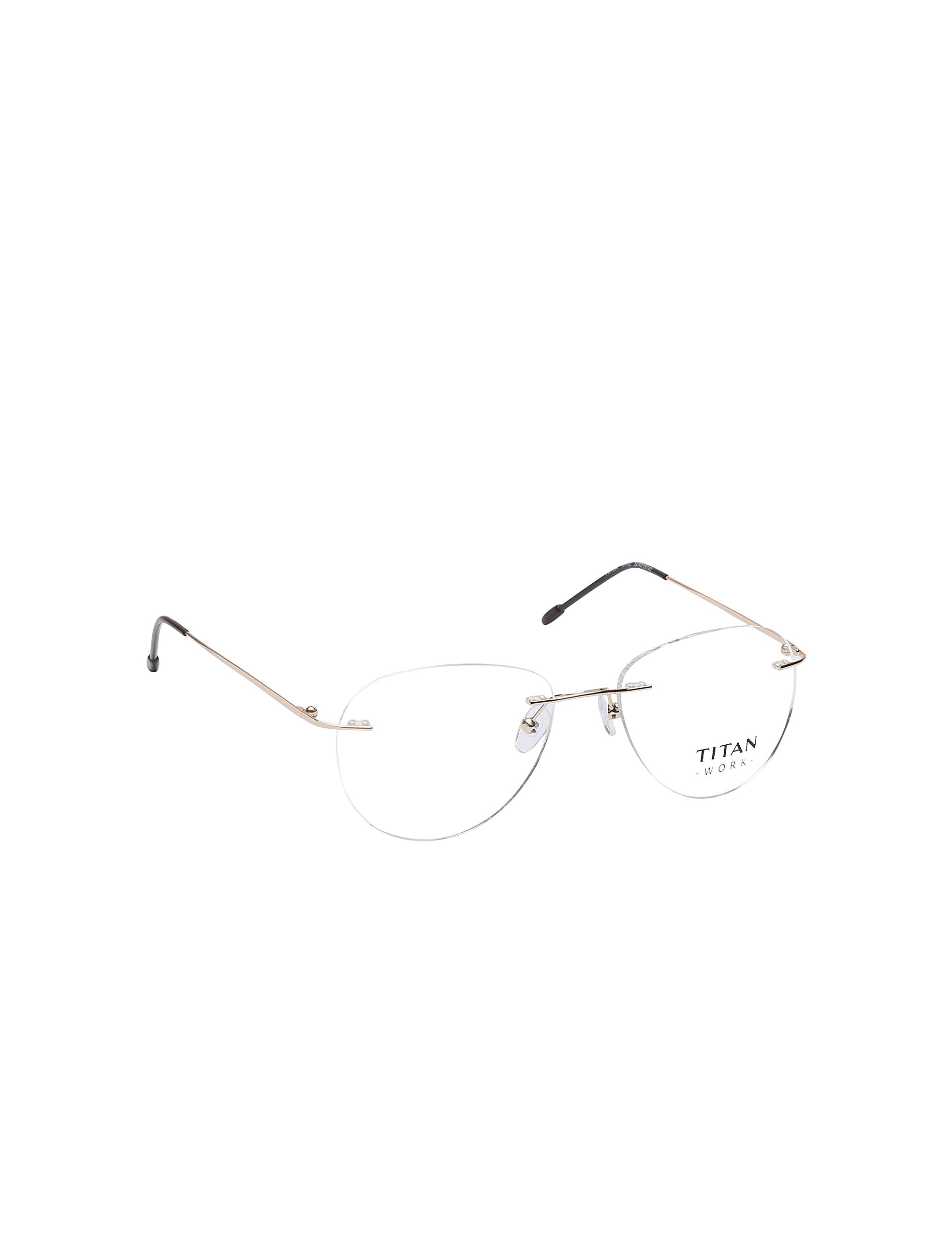 Titan Rimless Round Unisex Spectacle Frame - (TW1084MRM2|52)
