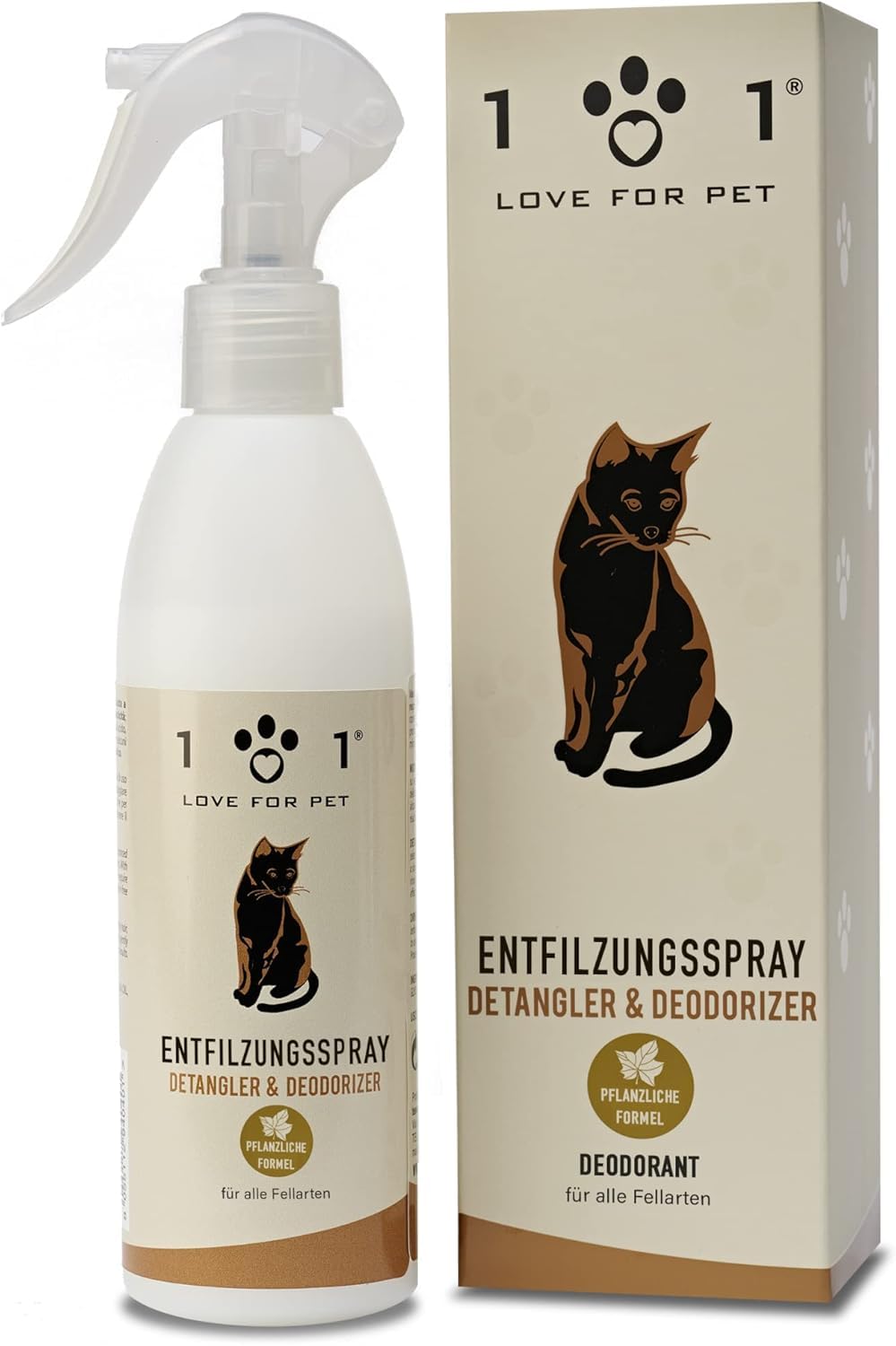 Entfilzungsspray Katze 250ml Natürliches für weiches & glänzendes Fell Deodorant ohne Ausspülen Fellpflege Katze & Katzenpflege, Für Filzplatten bei Katzen Entfernen alle Felltypen Made in Italy