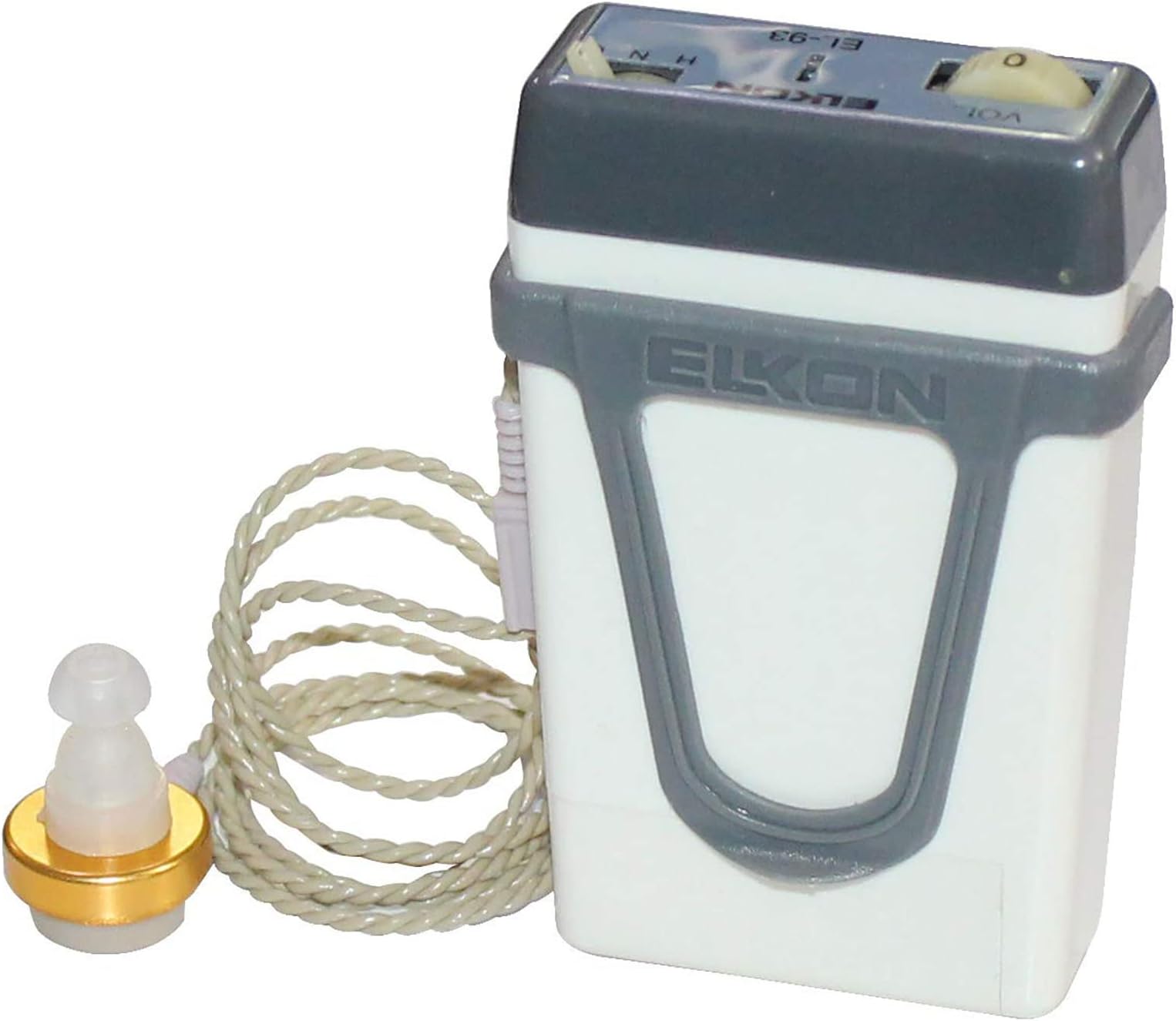 Enlinea Elkon EL-93 Easy To Use Pocket Model Body Worn Hearing Aid for Mild to Severe hearing loss.