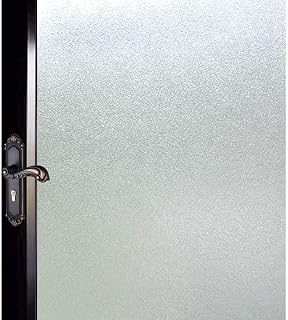 DUOFIRE Window Privacy Film Frosted Glass Window Film Static Cling No Glue Anti-UV Window Cling Privacy Film Non Adhesive for Office Meeting Room Bathroom Living Room, Pure Frosted 11.8 x 78.7 in