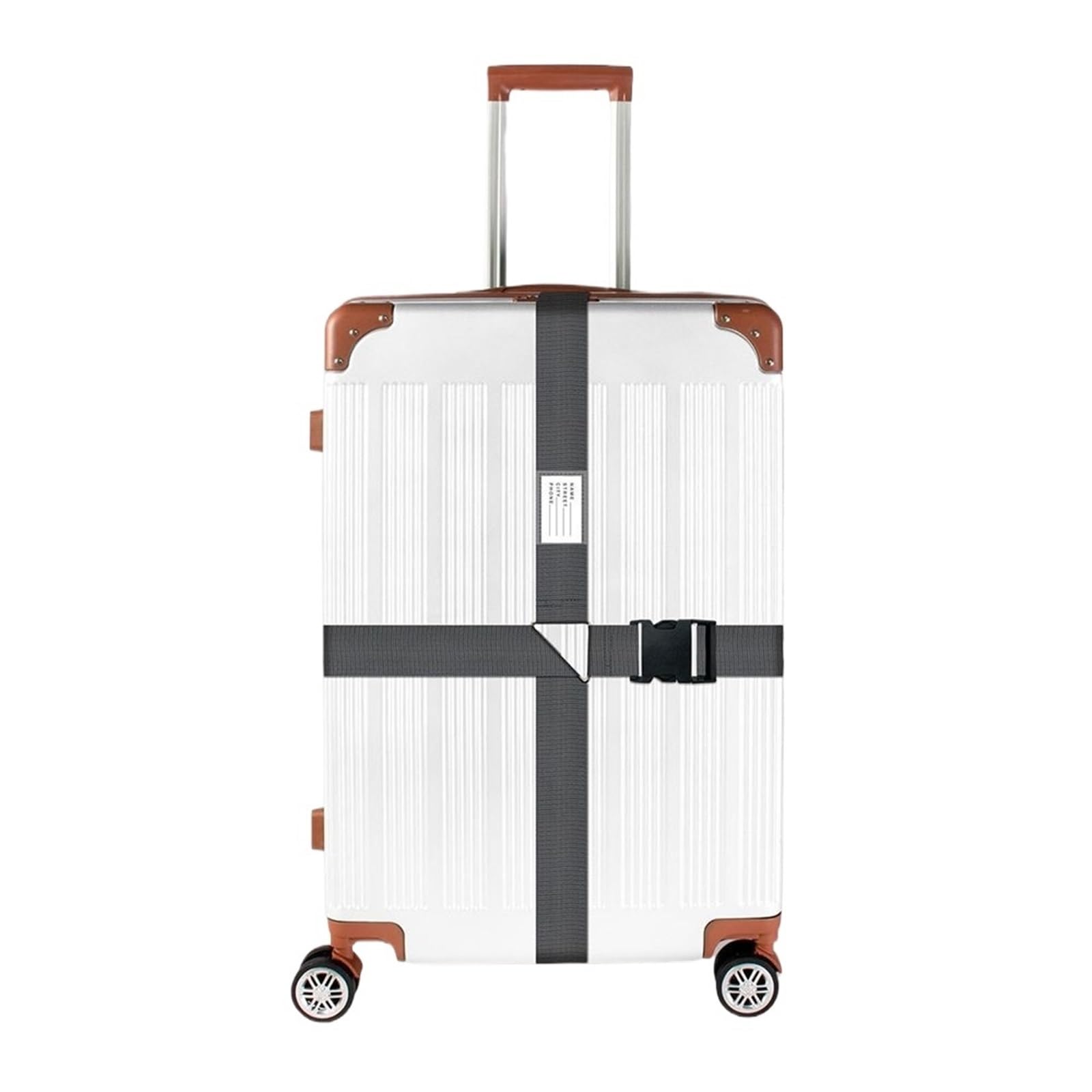 Sangle à boucle pour valise grise lot de 4 ceintures réglables de voyage