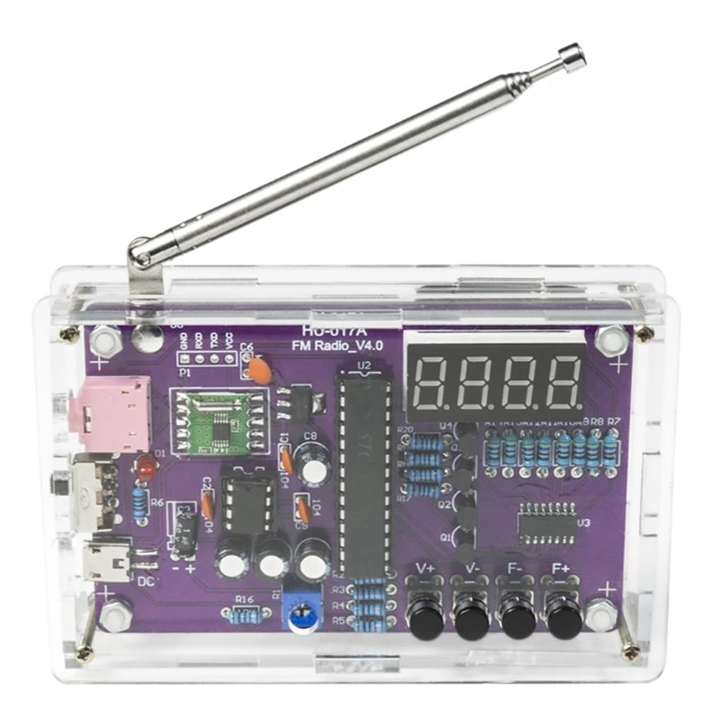 Kit DIY De Radio FM Con Frecuencia Ajustable 87-108 MHz – Proyecto De Soldadura Con Módulo RDA5807S Y Amplificador TDA2822, Ideal Para Aprender Electrónica