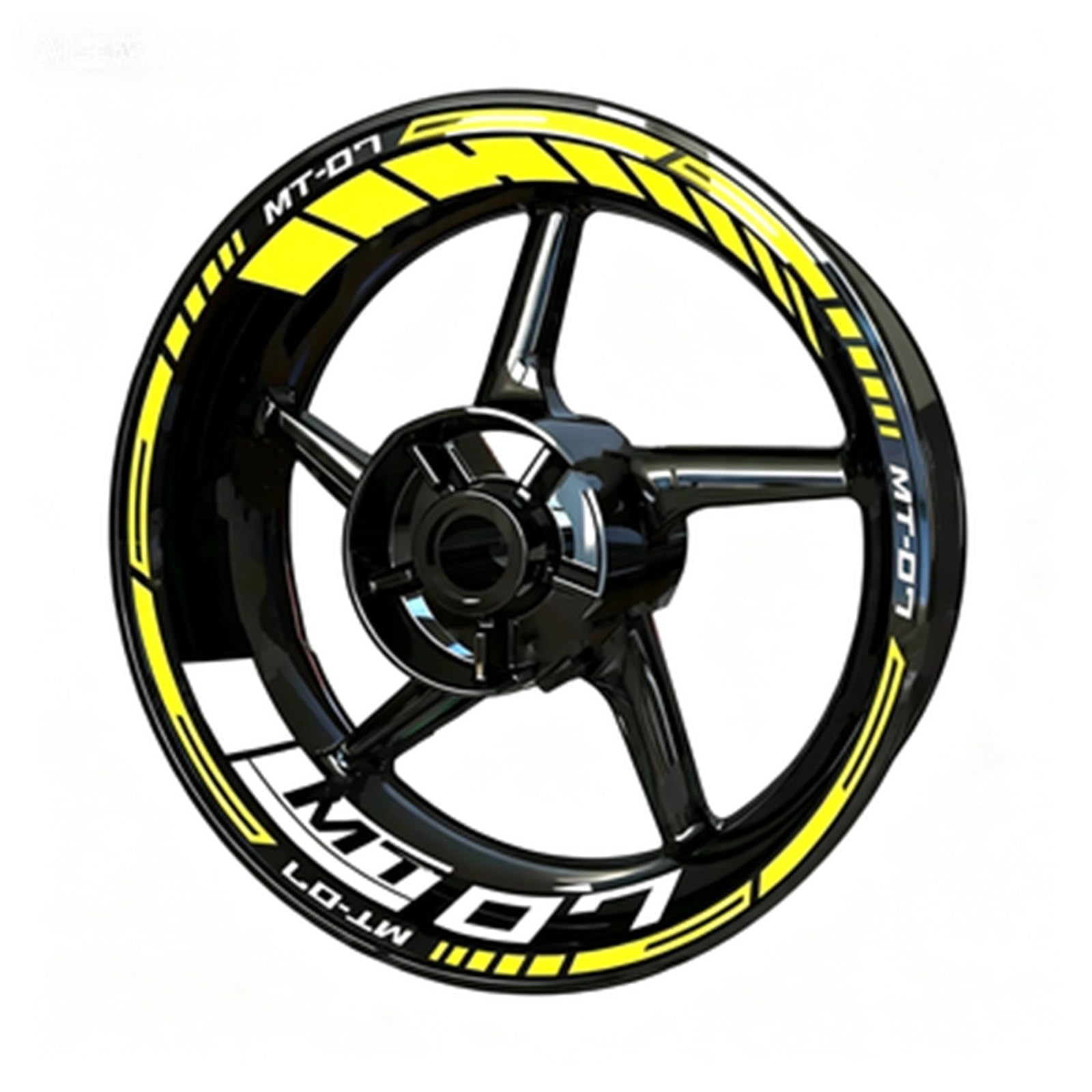 Motorcycle Wheel Stickers Night Reflective for Yamaha MT-07 MT07 2025 2024 2023 2022 2021 2020 2019 Decorative Rim(Color29)