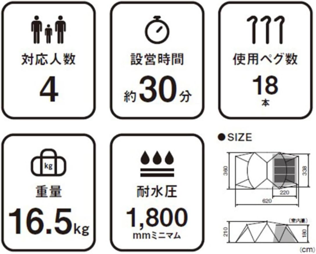 スノーピーク(snow peak)テント ランドネストシェルター 4人用 Land Nest Shelter TP-259 【2025 New Products】ビギナー向け エントリーモデル キャンプ アウトドア