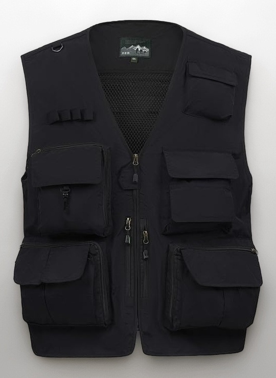 LBL Men's Utility Fishing Vest Lightweight Outdoor Work Safari Travel Photo Multi Pockets Waistcoat Jacket