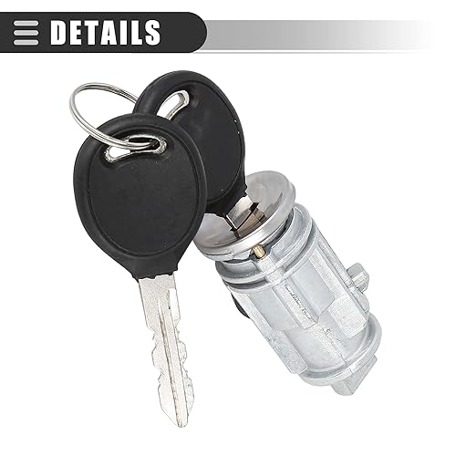 Miniatura 5 de Motoforti Cilindro de bloqueo del interruptor de encendido con 2 llaves, para Jeep Grand Cherokee 1999-2004, metal, 5003843AB, tono plateado