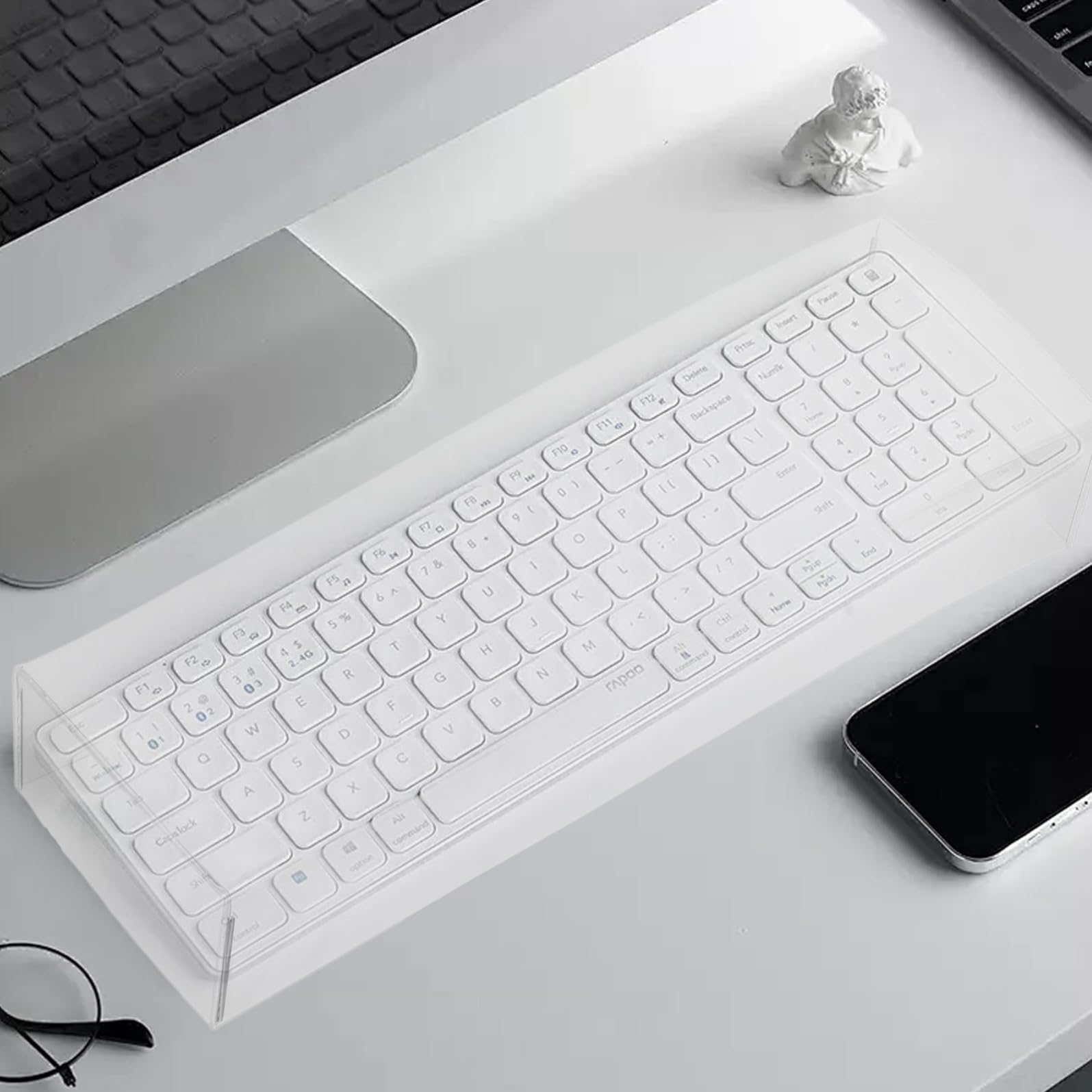 BESPORTBLE Acryl Tastaturabdeckung Übergröße 520X180X60Mm Staubdicht Transparent für Mechanische und Gaming Tastaturen Laptop Schutzhülle Kratzfest