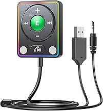 Bluetooth 5.4 Dual-Connection Car AUX Adapter with Noise-Canceling Mic