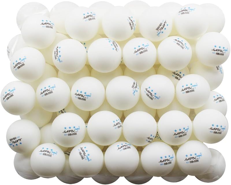 50 pelotas de ping pong de entrenamiento premium de 3 estrellas blancas de 3 estrellas | Perfecto para juegos informales y familiares, duradero y sin roturas. Rebote verdadero, bien equilibrado y gire uniformemente para un juego consistente