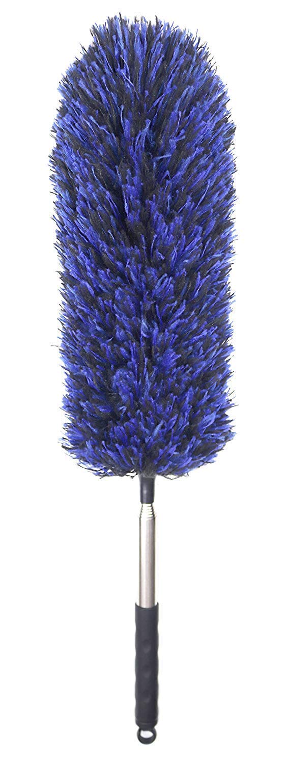 SynSo Microfiber Feather Duster | Extendable Hand Duster with Extendable Pole | Dusting Stick for Home Cleaning | Duster for Ceiling Fan with Long Handle (Small,Random Colors)