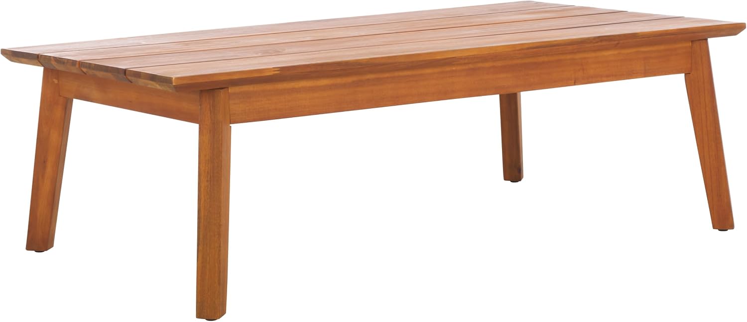 SAFAVIEH Outdoor Collection Owen Natural Brown/Taupe Cushion Solid Wood Bench & Table Set