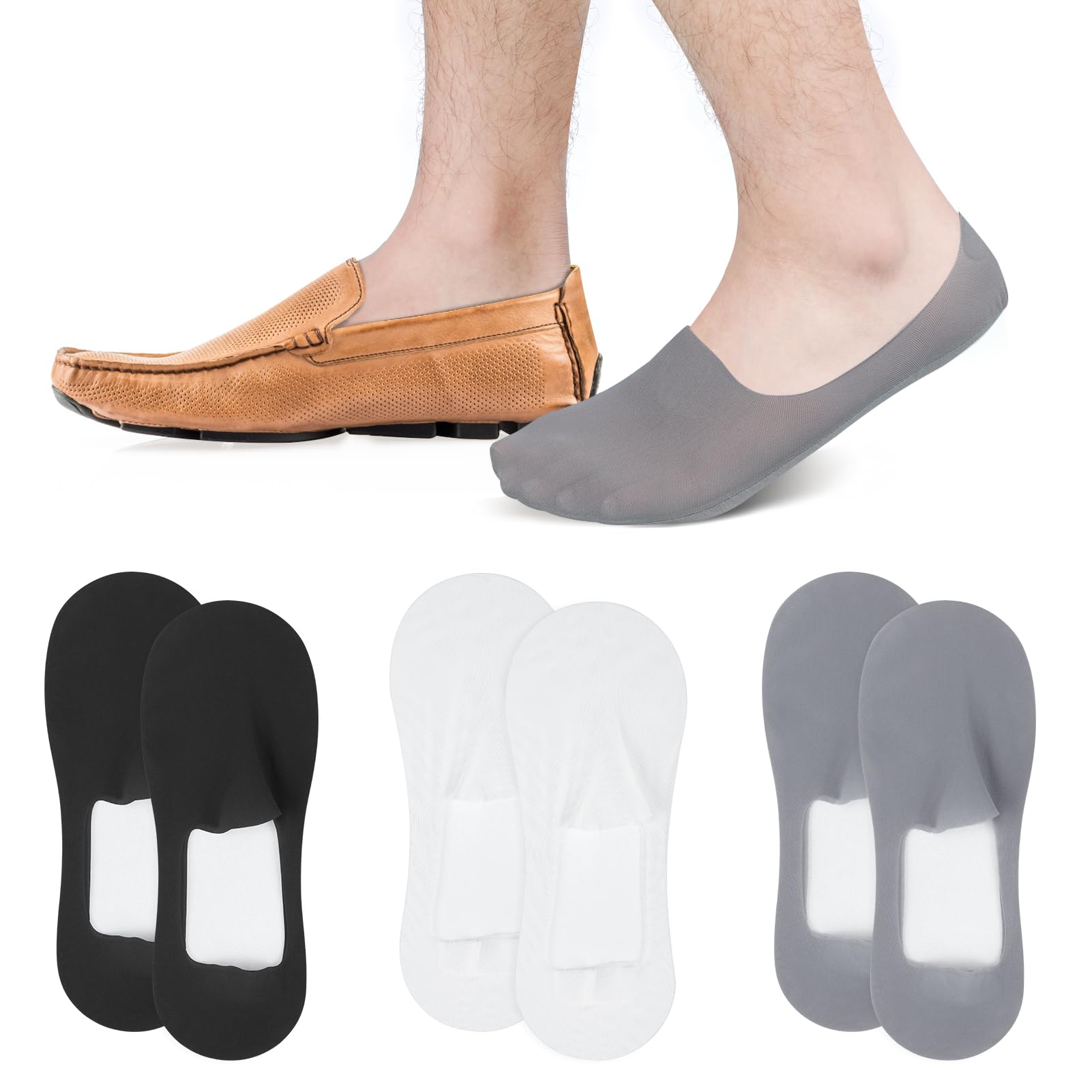 Calze Cotone Traspiranti Calzini Antiscivolo Donna Invisibili - 4 Paia In Cotone Per Scarpe Basse Risoluce Calzini Invisibili