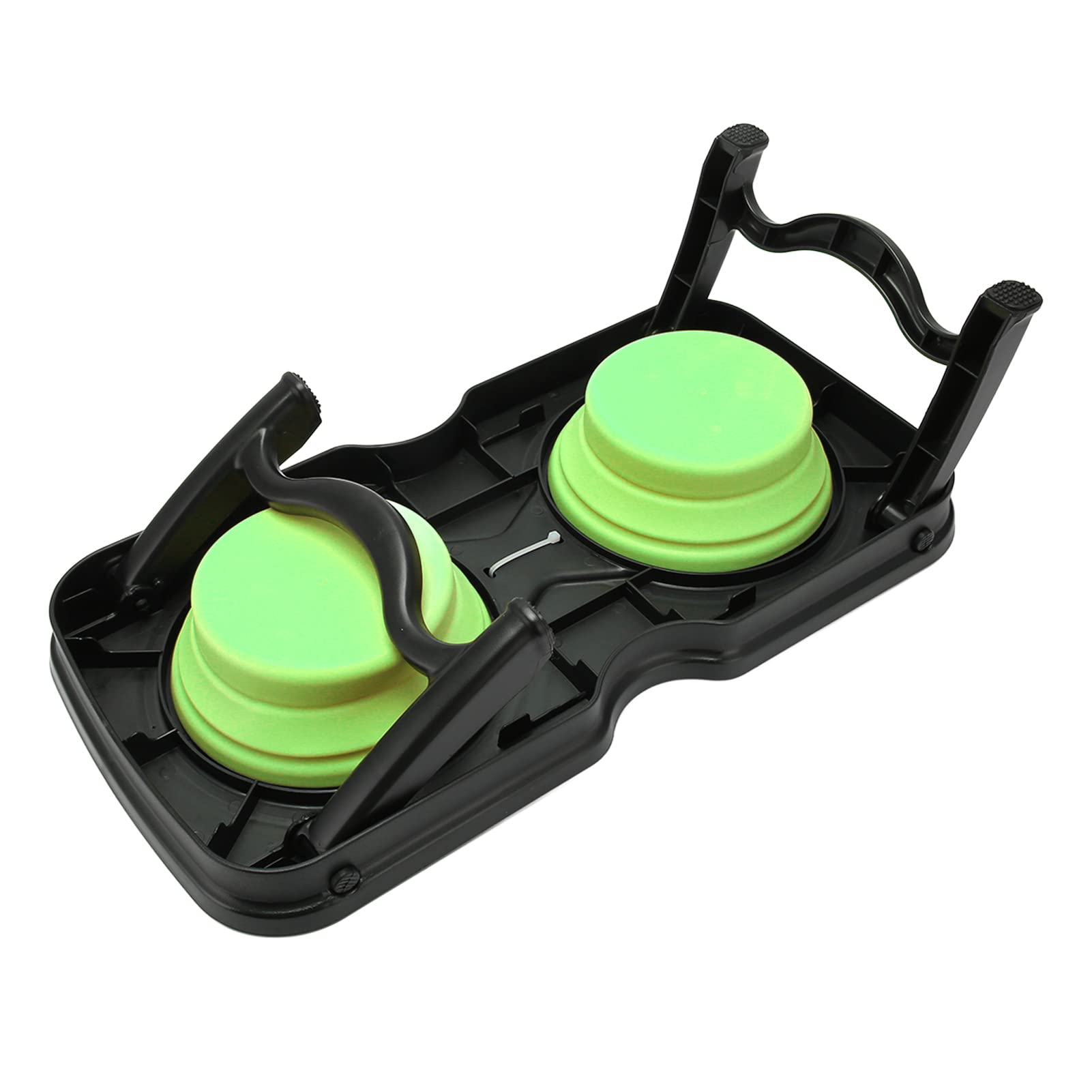 Gamelle pliante pour chien - Portable - Double pliable - Convient pour une utilisation à la maison ou en sortie, en randonnée, en camping, en voyage avec des animaux de compagnie, etc - Taille S