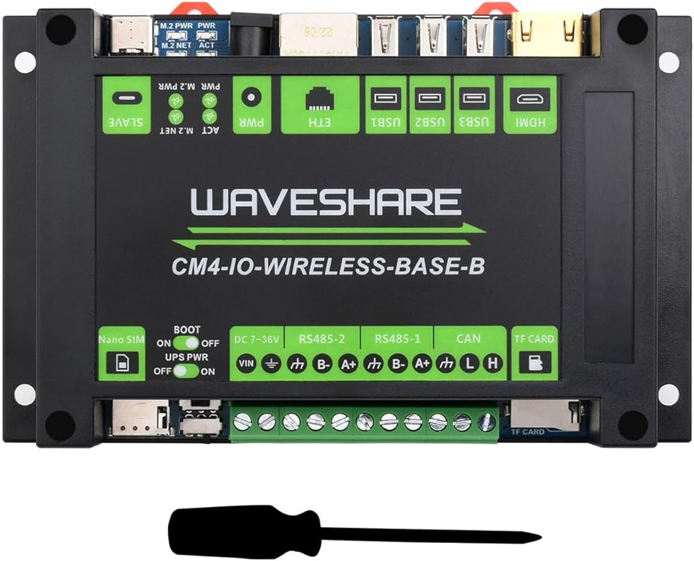 Waveshare Industrial IoT 5G/4G Wireless Expansion Module for Raspberry Pi CM 4, with UPS M