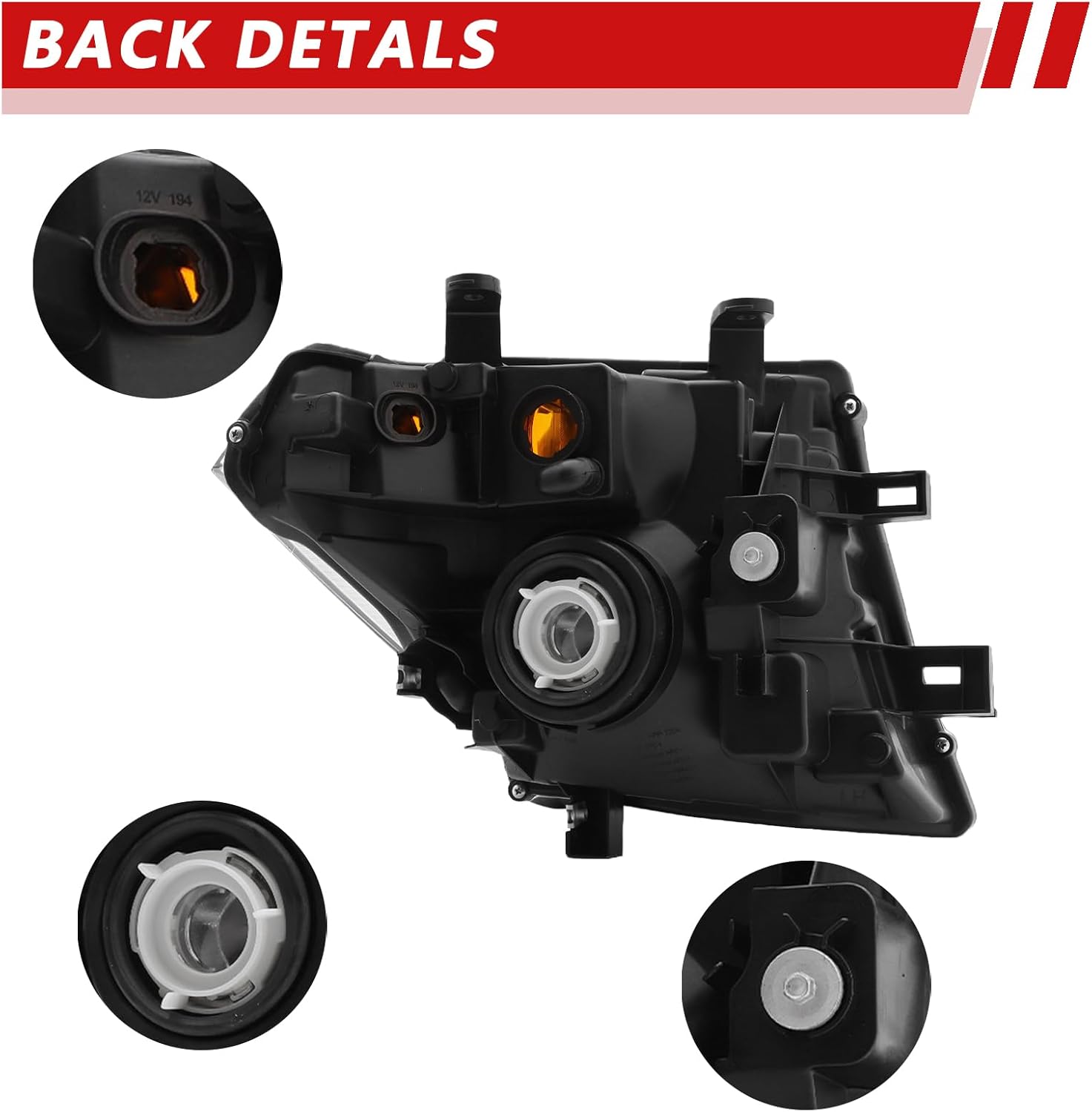 Headlight Assembly Compatible with 2005-2008 Nissan Frontier / 2005-2007 Pathfinder Driver and Paseenger Side Clear Lens+Amber Corner Halogen Front Headlamp Pair w/o Bulb