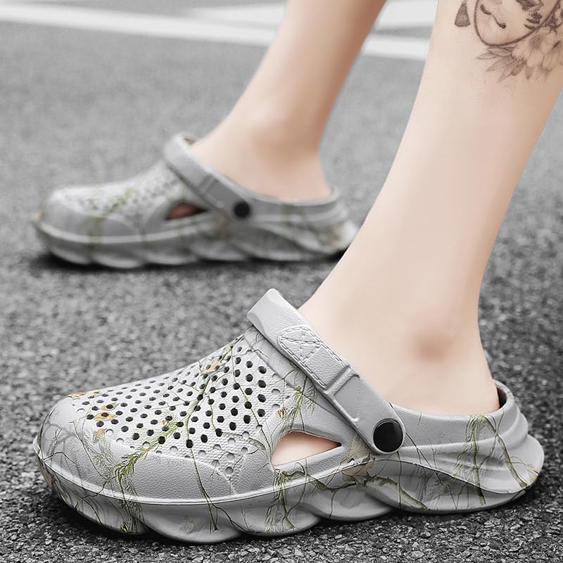 Image of Men's Clog Garden Shoes Adult Mule Outdoor Sports Sandals Summer Water Beach Shoes Casual Comfortable Fashion Breathable Slippers Lightweight