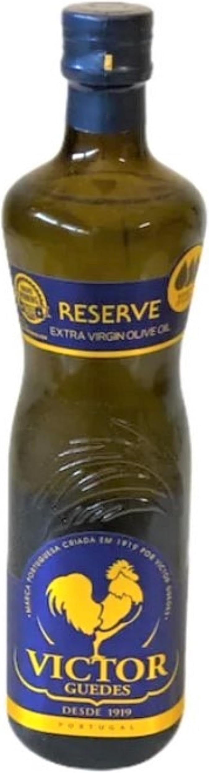 Pure Extra Virgin Olive Oil - Virgin Olive Oil - Aceite de Oliva Extra Virgen, Premium, EVOO - Victor Guedes El Gallo Reserve, 0.5 Acidity, Tradition Since 1919 by Serendipity Life (750ml)