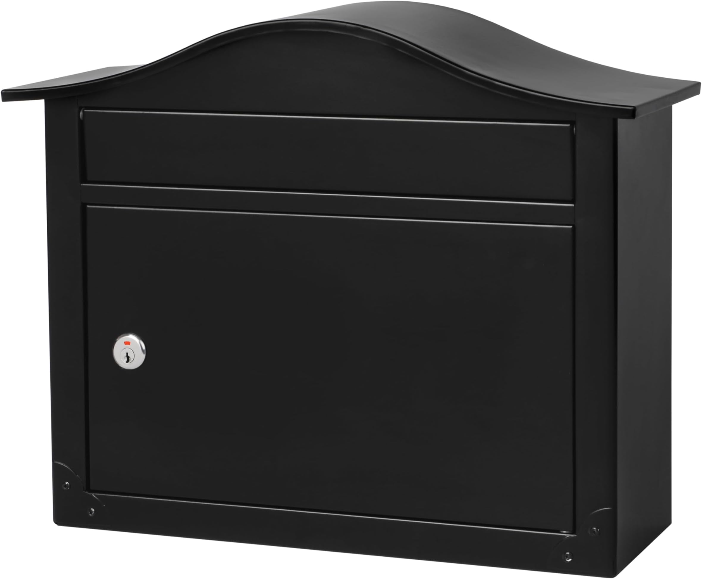 Saratoga Wall-Mount Lockable Mailbox in Black