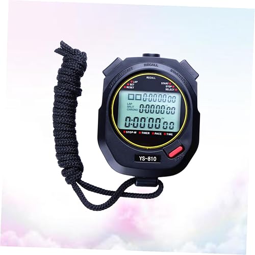 Miniatura 4 de Cronómetro deportivo LCD digital de tres filas con temporizador de cuenta regresiva para correr con funciones de alarma cronógrafo preciso para