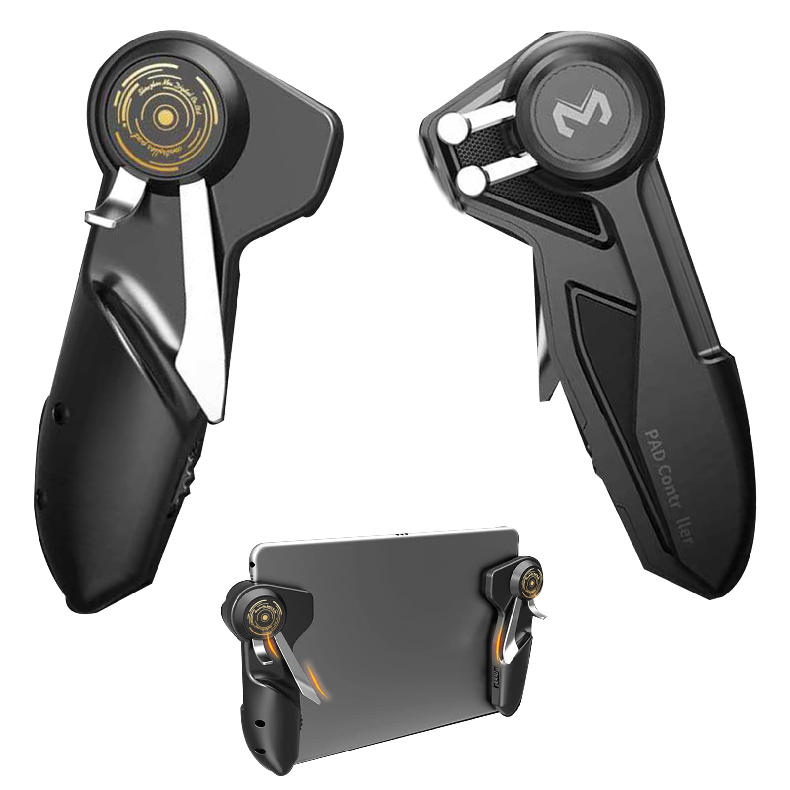 HMHAMA Mobile Game Controller - Tablet Gamepad with Six Finger Joystick and L1R1 Aim Buttons - Fits for iPad & Tablet PUBG Game Accessories