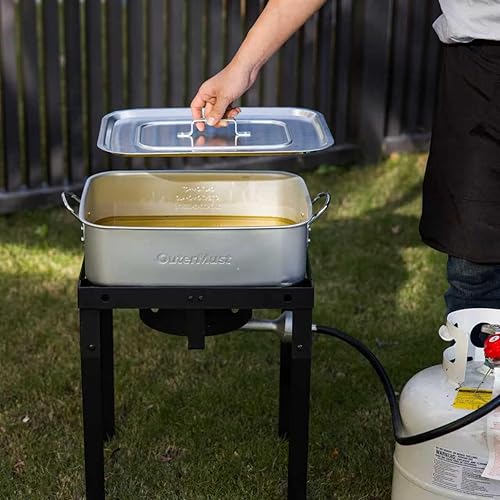 Miniatura 3 de Cubierta de aluminio para freidora de 18 cuartos de galón, 16.5 "x 13.4", ideal para freidora