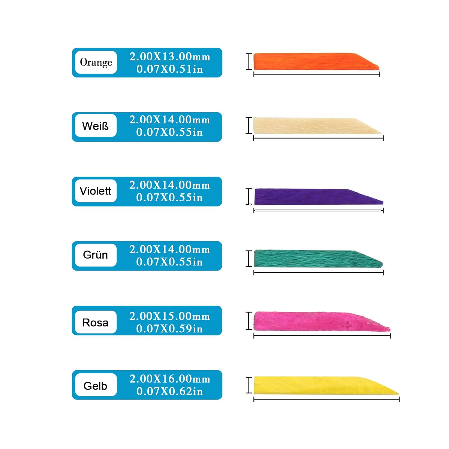 Coloured Wooden Dental Wedges Made of High Density for Dental Restoration and Precision Work in Dental Practices