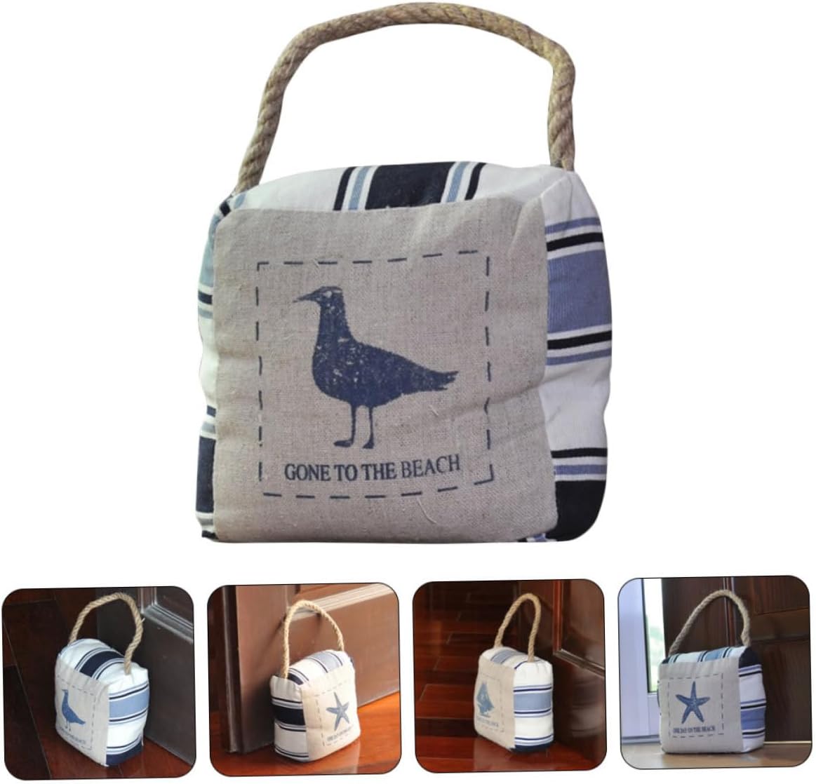 Mediterranean Style Sand Door Stopper with Slip Cloth and OPP Cotton Safety Door Stopper for Home Use