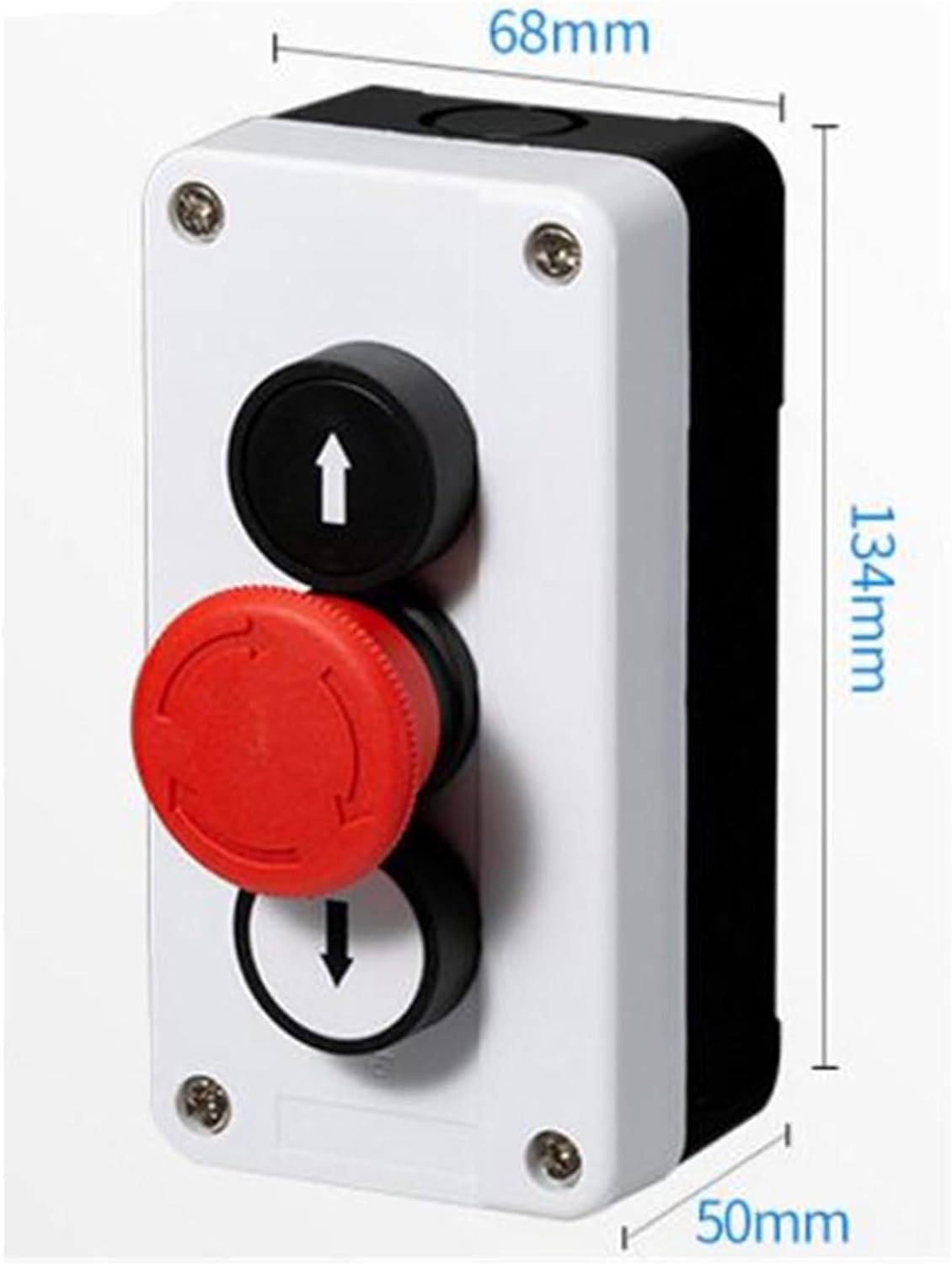 Arrow Symbol indicating Start and Stop self-Recovery Waterproof Button Switch Emergency Stop Industrial Hand-held Control Box(45658)